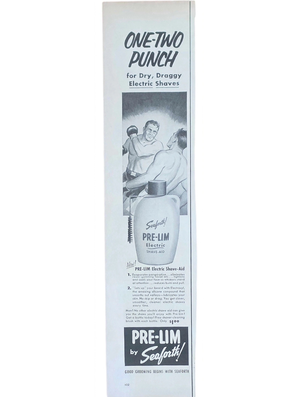Vintage 50s Aftershave Print Ad